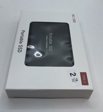 2TB Portable SSD Hard Drive Enclosure/ New