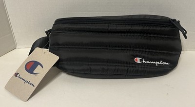 Champion Prime Waist Belt Fanny Pack Bag Black Hype New W Tags Spell Out Puffer