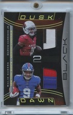 Malik Nabers / Marvin Harrison Jr. 2024 Black Dual Patch RC Giants Cardinals /10