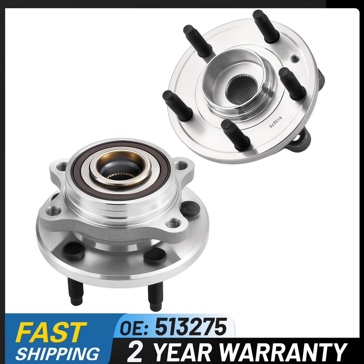 Pair Front Wheel Hub Bearing Assembly For 2009-2019 Ford Flex 3.5L