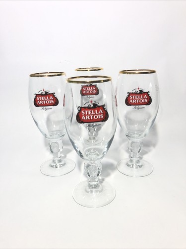 Stella Artois Set Bicchieri Birra con Bordo Oro (4) Calici 40cl. Set bicchieri birra - Foto 2 di 10