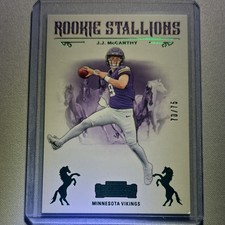 2024 Contenders JJ McCarthy Rookie Stallions RC #9 /75 Vikings