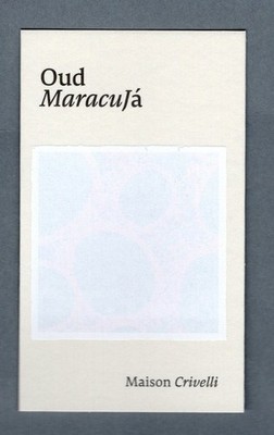 Werbekarte - Oud Maracuja von Maison Crivelli beidseitig