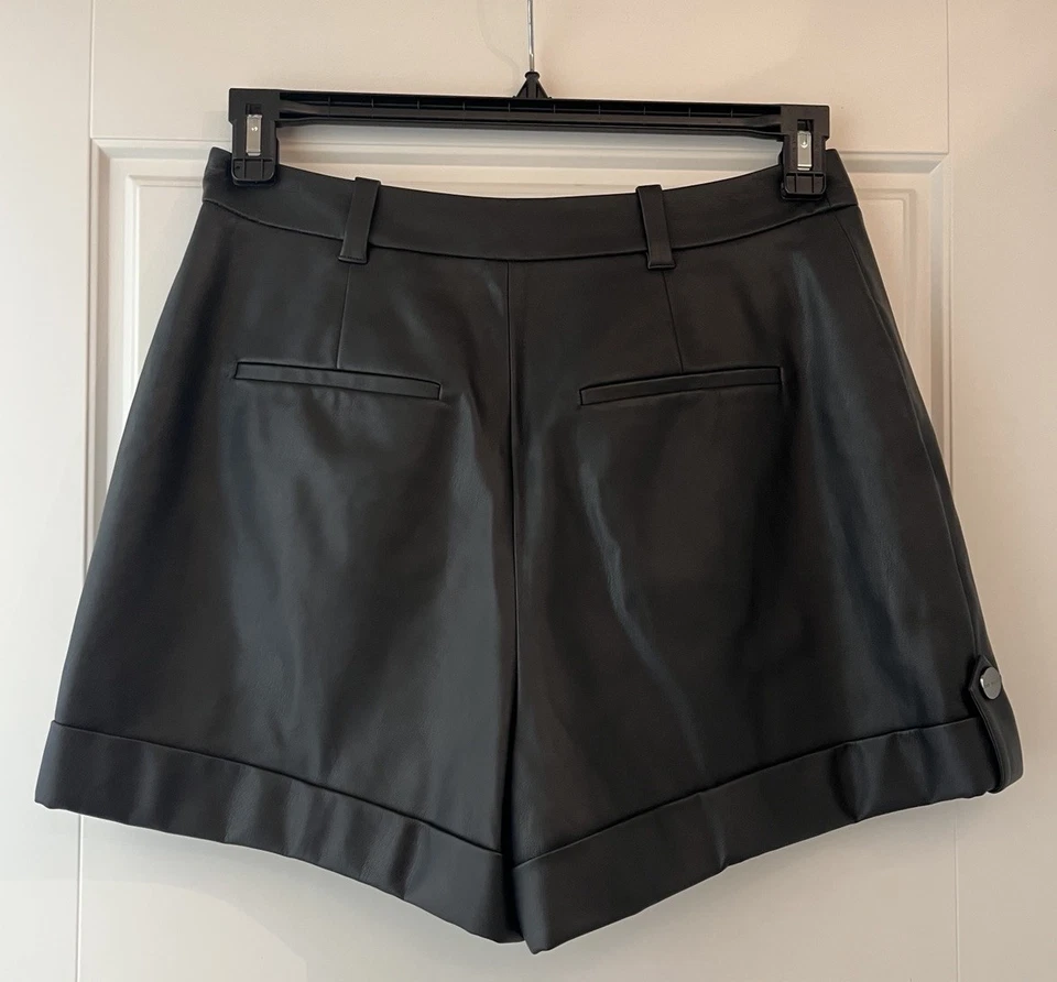 TED BAKER Women’s Pawa Faux Leather Shorts Size 2 - Image 2 of 4