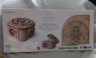 SEALED  UGears Treasure Box Mechanical Models 3D Wooden Puzzle # 70031 Mom Gift
