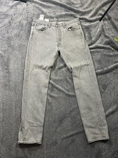 Levis 501 Jeans Mens 32x31 Gray Light Wash Denim Straight Button Fly WaterLess