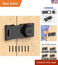 Heavy Duty Keyless Combination Lock - Zinc Alloy Door Latch for Security