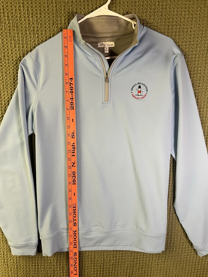 Club de golf Peter Millar Quarterzip Sankaty Head mediano para hombre Foto 4 de 4