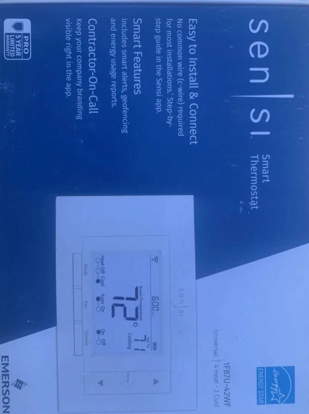 Termostato inteligente Emerson Sensi Wi-Fi para Smart Home Pro versión 1F87U-42WF Foto 2 de 4