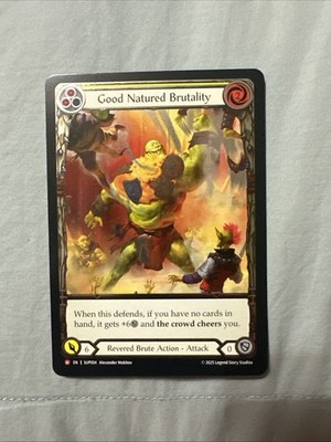 Flesh and Blood Good Natured Brutality Foil Majestic Super Slam Extended Art 004