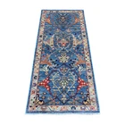 2'8"x6' Blue Bijar Garus Design Soft Wool Hand Knotted Runner Oriental Rug 21327