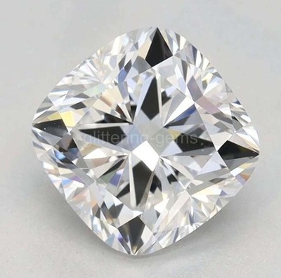 3 Ct Lab-Grown Cushion Cut D Color VVS1 Clarity Certified Loose Diamond 5JSW