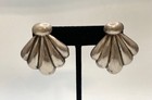 Sterling Silver 925 Jewelry Lot 2 Pairs Vintage Shell Studs & Drop Earrings 15g — photo 3