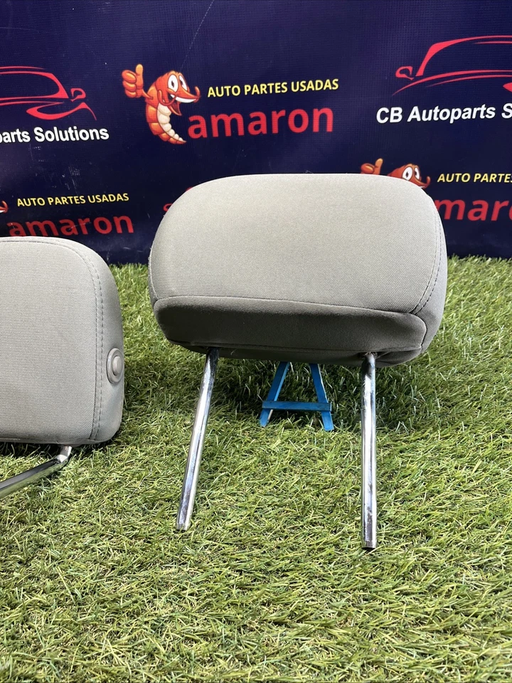 2011-2014 FORD F150 RIGHT LEFT CENTER REAR GREY CLOTH HEADRESTS SET OF 3 - Image 4 of 4