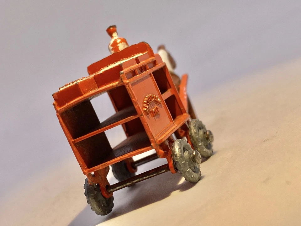 MOKO🔥LESNEY 1954 MATCHBOX SERIE NO. CARRO FLOTADOR LECHE TIRADA POR CABALLOS NARANJA 7 Foto 3 de 4