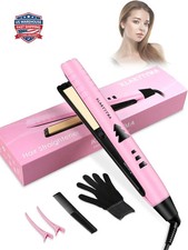 Lightweight 2 in 1 Hair Straightener Curler, Titanium 3D Floating Plates 15s I