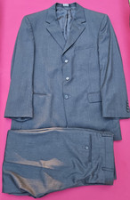 Jos. A. Bank Suit Mens 42R Charcoal Gray Sharkskin 100 Wool Signature 3-Button