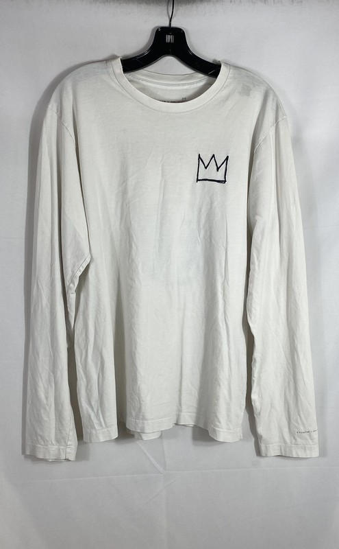 Coach x Jean-Michel Basquiat Men's White Famous Baseball Long Sleeve Shirt Sz L