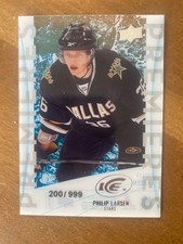 2010-11 PHILIP LARSEN UPPER DECK ICE ROOKIE PREMIERES CARD RC #79 STARS #200/999. rookie card picture