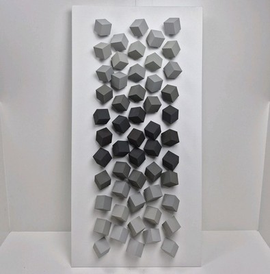Vtg Cícero Silva Hand Signed Cinetic Art Big Cubes 3D Special Edition of 150 