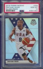 2019 PANINI MOSAIC USA BASKETBALL SILVER PRIZM # 259 DWYANE WADE PSA 10