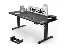 Electric Standing Desk 160X80Cm with USB Charging Height Adjustable Desk with De