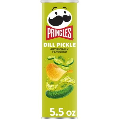7x Cans Pringles Dill Pickle Flavor Potato Crisps Chips | 5.5oz