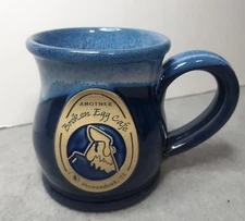 Deneen Pottery Mug " Another Broken Egg Cafe " Blue - Shenandoah, TX