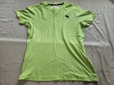 Abercrombie  Fitch Shirt Mens Medium Green Muscle Fit Moose Logo Tee T Shirt