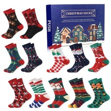 Christmas Socks Advent Calendar 2025 Kids -12 Days of Advent Box Socks