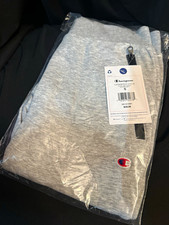 Champion Kids Gray Fleece Jogger Pants S 8 Drawstring Pockets Logo