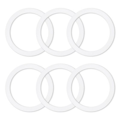 6 Pcs Gasket Seal Rings for Bialetti Moka Express Dama 6 Cups - 6 Cups, White 