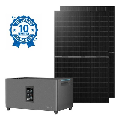 Marstek Jupiter C Plus PV Set 2.56kWh Speicher 2x500W Solarpanels Akku 0%