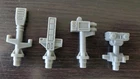 Vintage 1987 Transformers G1 Scorponok Radar Dish x4 Lot Accessories Parts Gray