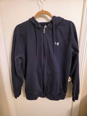 Mens Under Armour UA Tech Fleece Sweatshirt Jacket Zip-up Hoodie M Navy Blue