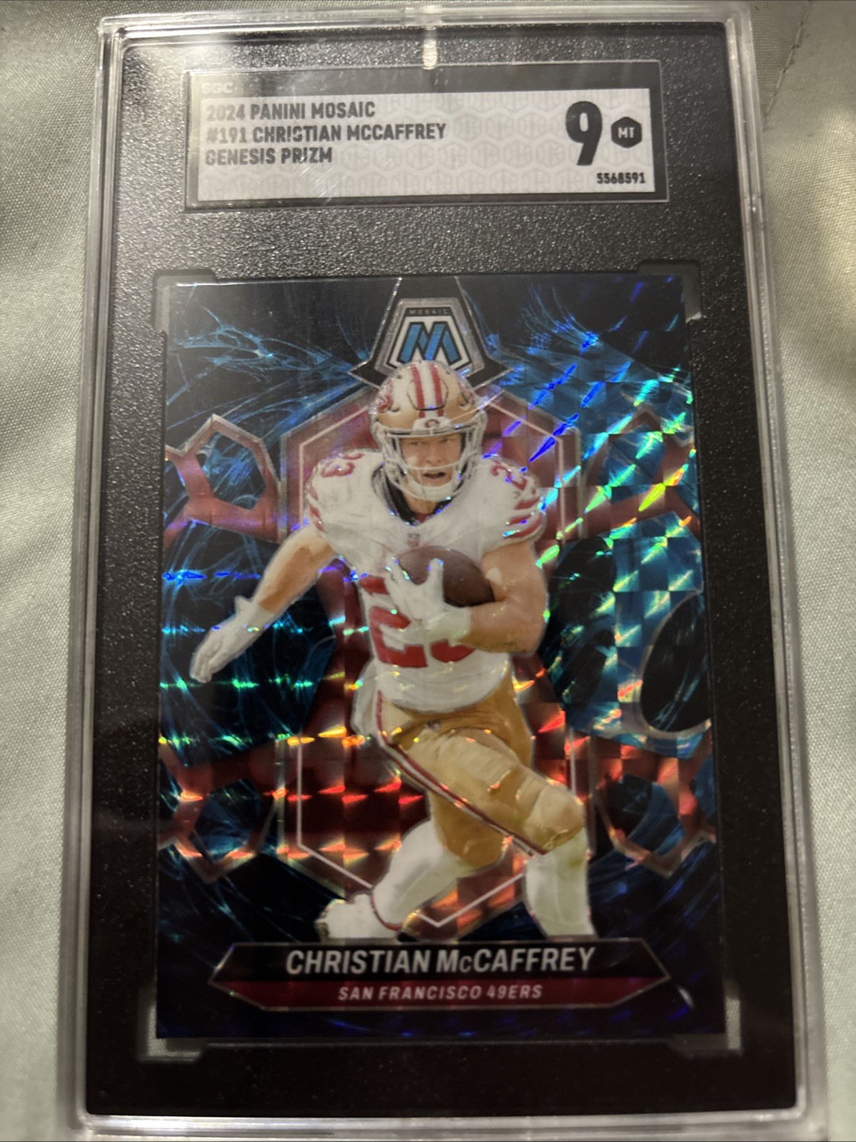 2024 Panini Mosaic - Christian McCaffrey #191 Genesis Mosaic Prizm