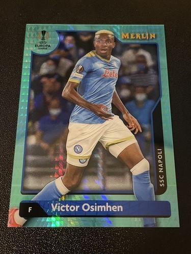 Victor Osimhen [Blue] #84 2021 Topps Merlin Chrome UEFA card