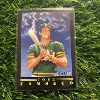 Jose Canseco NEAR MINT 1991 Fleer Pro Vision #6 of 12 Oakland Athletics C17