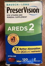 Bausch+Lomb PreserVision AREDS 2  Eye Vitamin & Mineral 90 Gels Exp 12/2026