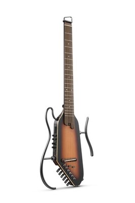 Donner HUSH I Pro Acoustic Electric Guitar   Set Portable Headless Travel Guitar