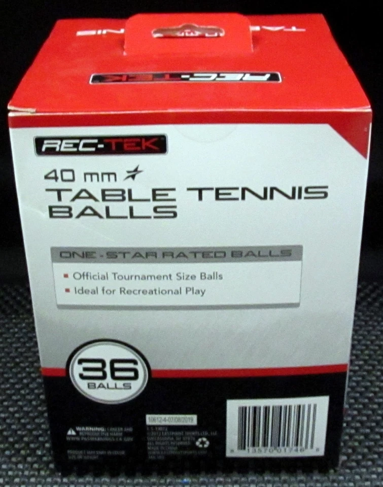 Rec-Tek 40mm Table Tennis Balls Pink Pong 36 Pcs (Beer Pong) - Image 2 of 2