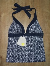 Boden bnwt Womens Navy Tankini Swim Top Formentera Halter Neck UK 12 NEW