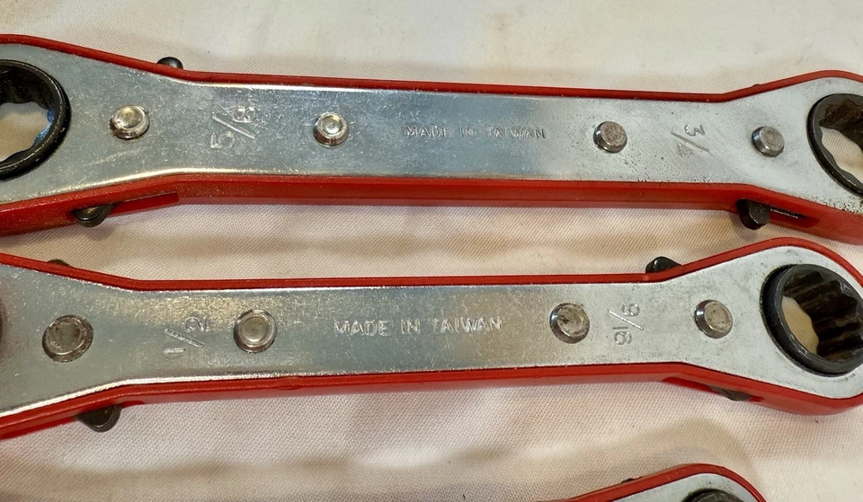 5-Piece SAE Ratchet Box End Wrench Set, - Image 3 of 3