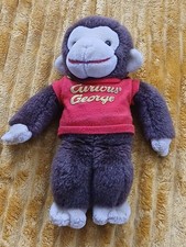 GUND Curious George Plush 11 Red Shirt Vintage 1990 Margret Rey Tag