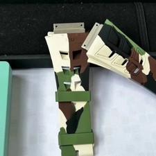 Replacement Medium Camouflage Rubber Watch Strap Fits Richard Mille RM030 35 M