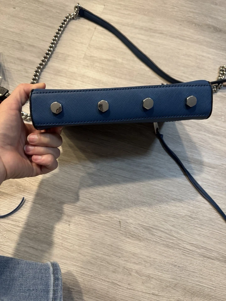 Женская сумка через плечо Rebecca Minkoff цвет Lark Blue с серебристой фурнитурой. Новый с Ярлыками - Изображение 4 из 4