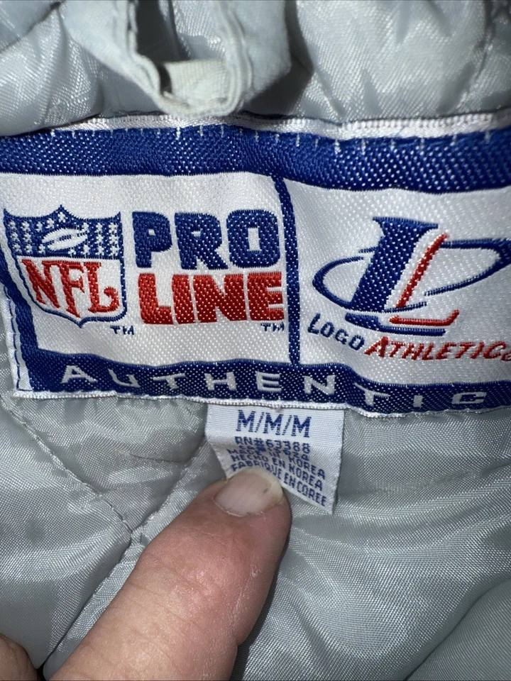 Vintage 90s Logo Athletic Pro Line Dallas Cowboys Puffer Coat Jacket Logo Y Med - Image 2 of 4