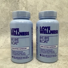 2 Pack! Love Wellness Bye Bye Bloat Digestive Enzymes Bloating Relief -Exp 08/26