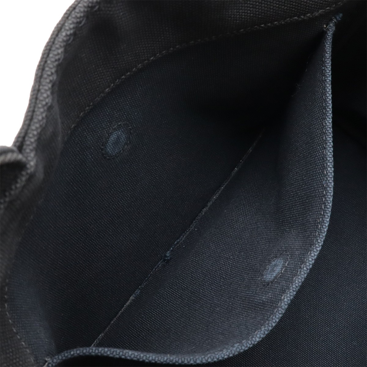 PRADA Canapa Tote Bag 2WAY Shoulder Bag Crossbody Canvas NERO Black Gold Hardwar thumbnail 7