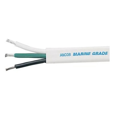 Ancor 14/3 AWG (3x2mm) Tinned Copper Triplex 100Ft. Spool of Cable (Flat)